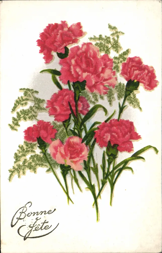 Bukiet piononów — wydawca Fleurs GIL - Awers