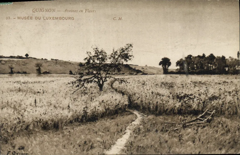 Quignon — Avena en Flor — Museo del Luxembourg, C.M. n°33 - Anverso