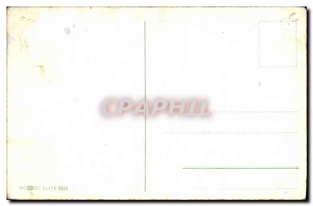 Arranjo de pêssegos — em um vaso com alças — editor Elite, n° 6263 - Verso