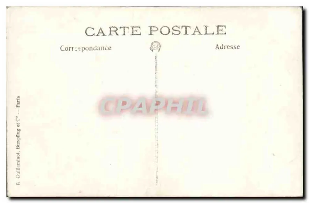 Retrato de um homem com bigode — editor R. Guillienhot, Breezing e Cie, Paris - Verso