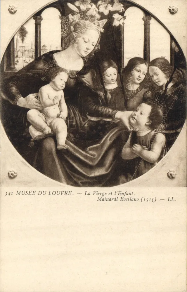 A Virgem e o Menino — Museu do Louvre — Mainardi Bastiano (1515) — LL. - Frente
