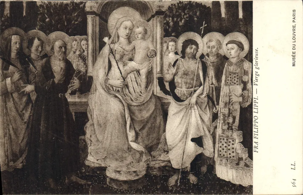 Glorifizierte Jungfrau — Fra Filippo Lippi — Louvre-Museum, Paris - Vorderseite