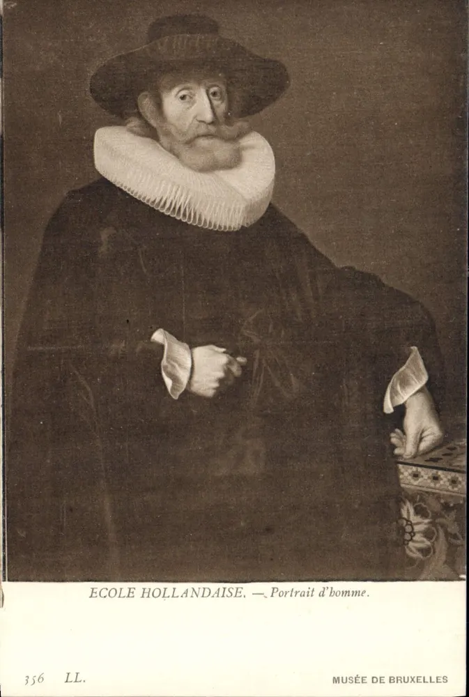 Retrato de homem — Escola holandesa — Museu de Bruxelas, n° 356 LL - Frente