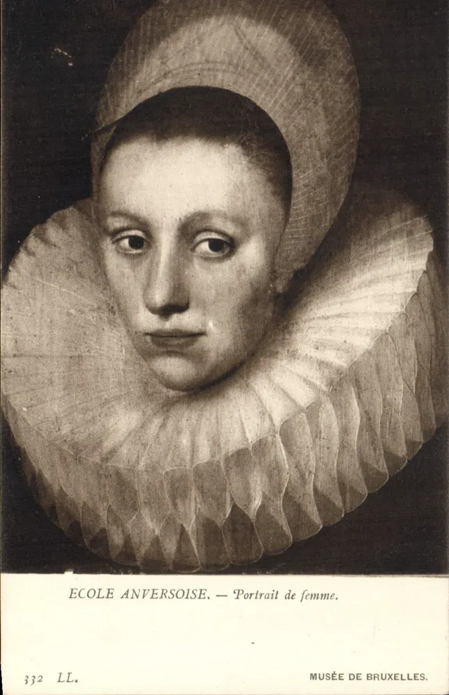 Porträt einer Frau — Antwerpener Schule — Museum von Brüssel, Nr. 332 LL - Vorderseite