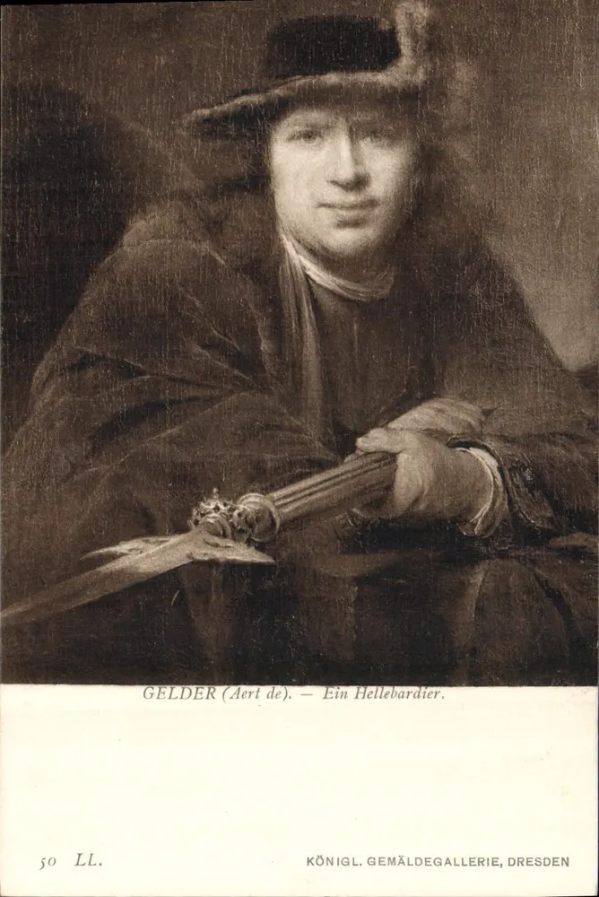 Gelder (Aert de) — Um Hallebardier — KÖNIGL. GEMÄLDEGALLERIE, DRESDEN - Frente