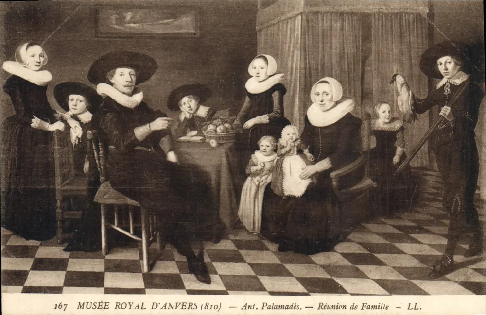 Reunião de Família — Ant. Palamadès — Museu Real de Anvers (1810) - Frente