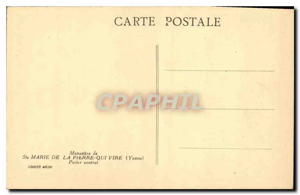 Monastère de Ste Marie de la Pierre-qui-Vire — Pailier central — Combier Mâcon - Rückseite