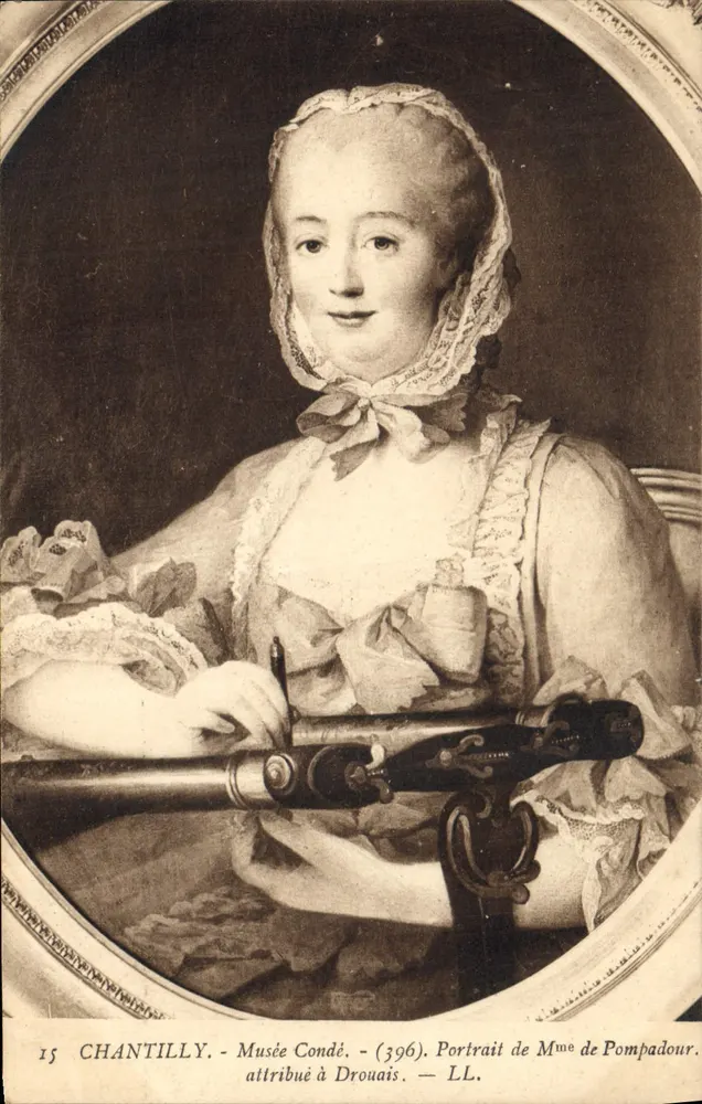 Chantilly - Museum Condé — Portrait der Madame de Pompadour zugeschrieben Drouais — LL. (n°15) - Vorderseite