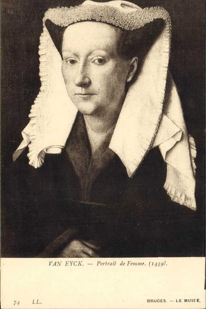 Brügge — Das Museum — Van Eyck, Frauenbildnis (1439) - Vorderseite