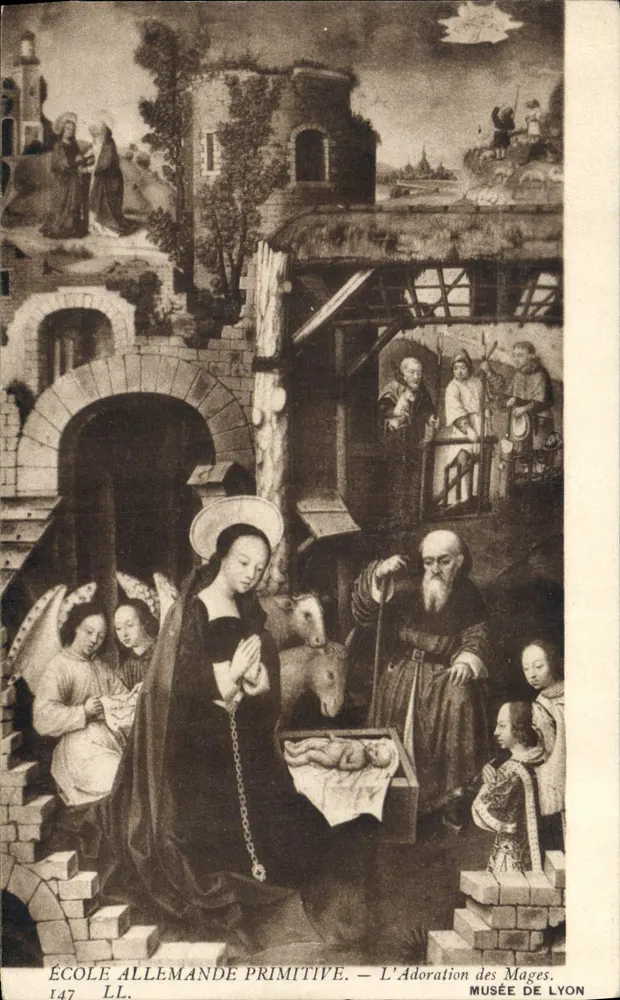 Deutsche Primitive Schule — Die Ehrfurcht der Weisen — Museum von Lyon - Vorderseite