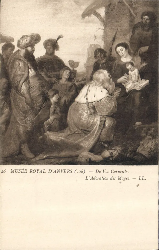 Die Ehrung der Weisen — Königliches Museum von Antwerpen — De Vos Corneille — n°26 - Vorderseite
