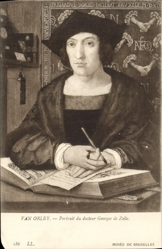 Porträt des Doktors Georges de Zelle — Van Orley — Museum von Brüssel — n° 186 LL - Vorderseite