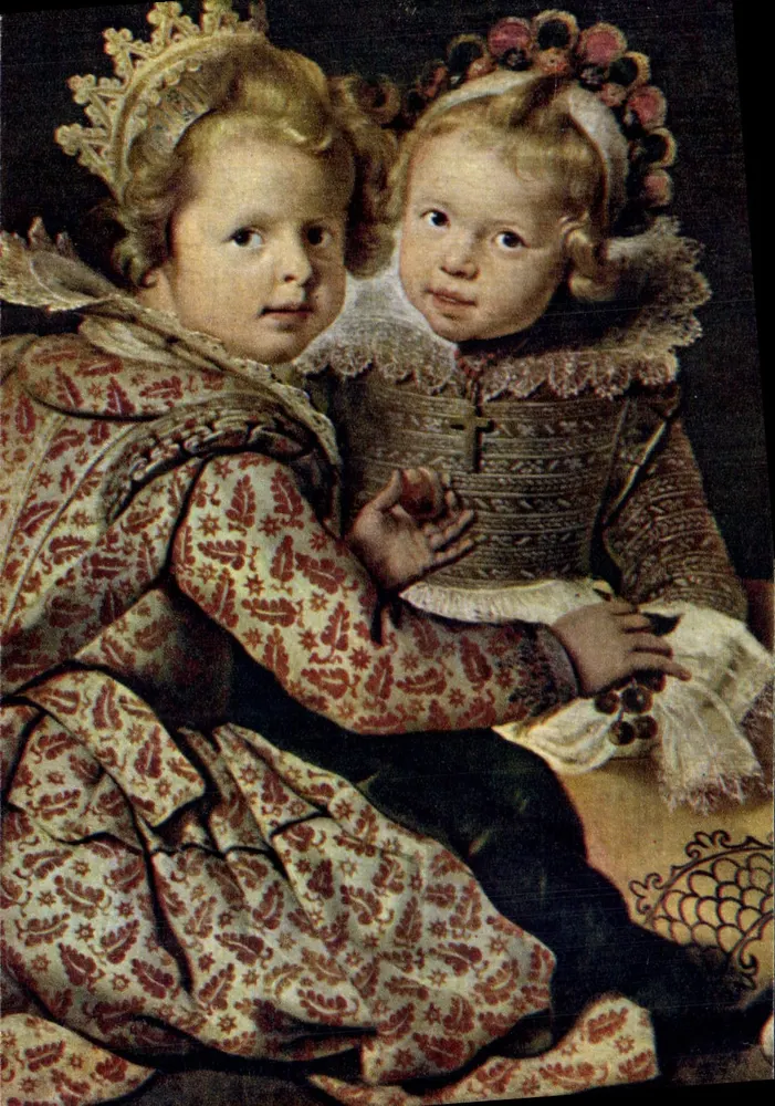 Zwei Kinder in historischen Kleidern — Nationaler Kinderrat — Nr. 4 - Vorderseite
