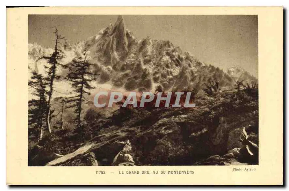 O Grande Dru visto do Montenvers — Foto Arlaud — n° 11792 - Frente