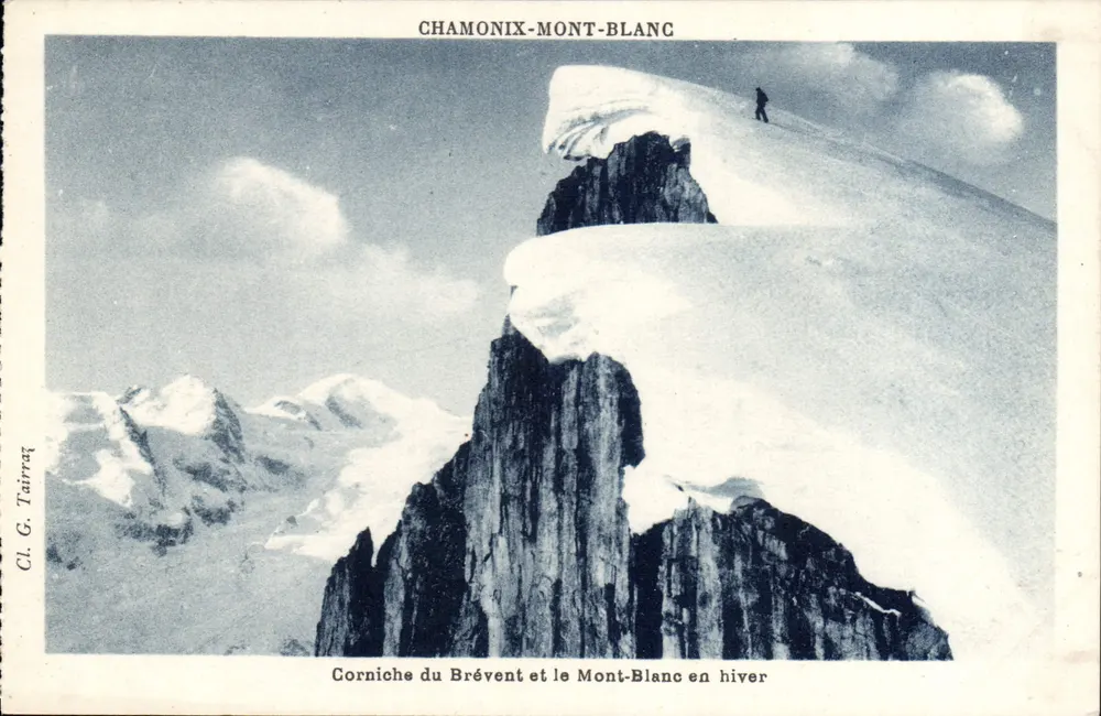 Corniche du Brévent und Mont-Blanc im Winter — G. Tairrat, Chamonix-Mont-Blanc - Vorderseite