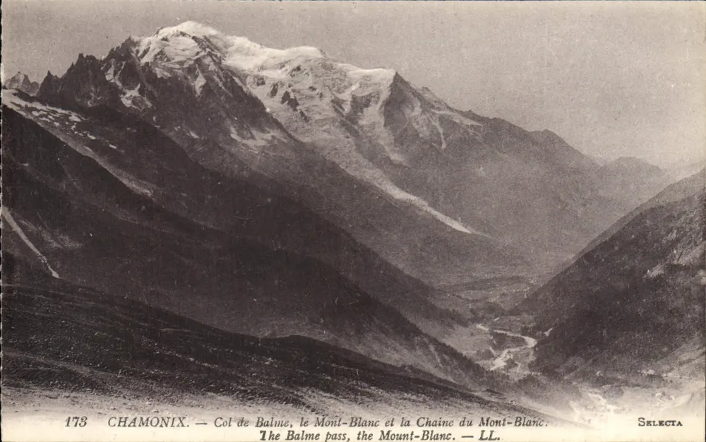 Chamonix — Col de Balme, der Mont-Blanc und die Mont-Blanc-Kette — Sklecta n°178 - Vorderseite