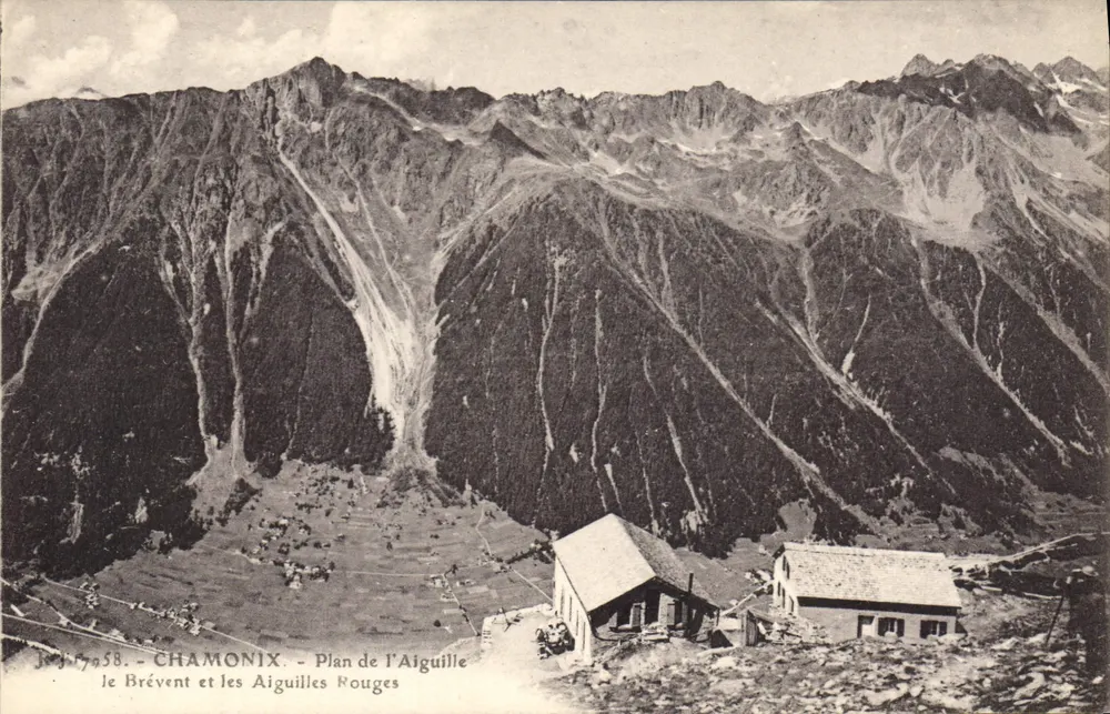 Chamonix — Plan der Aiguille, der Brévent und der Aiguilles Rouges — J.J. n°7958 - Vorderseite