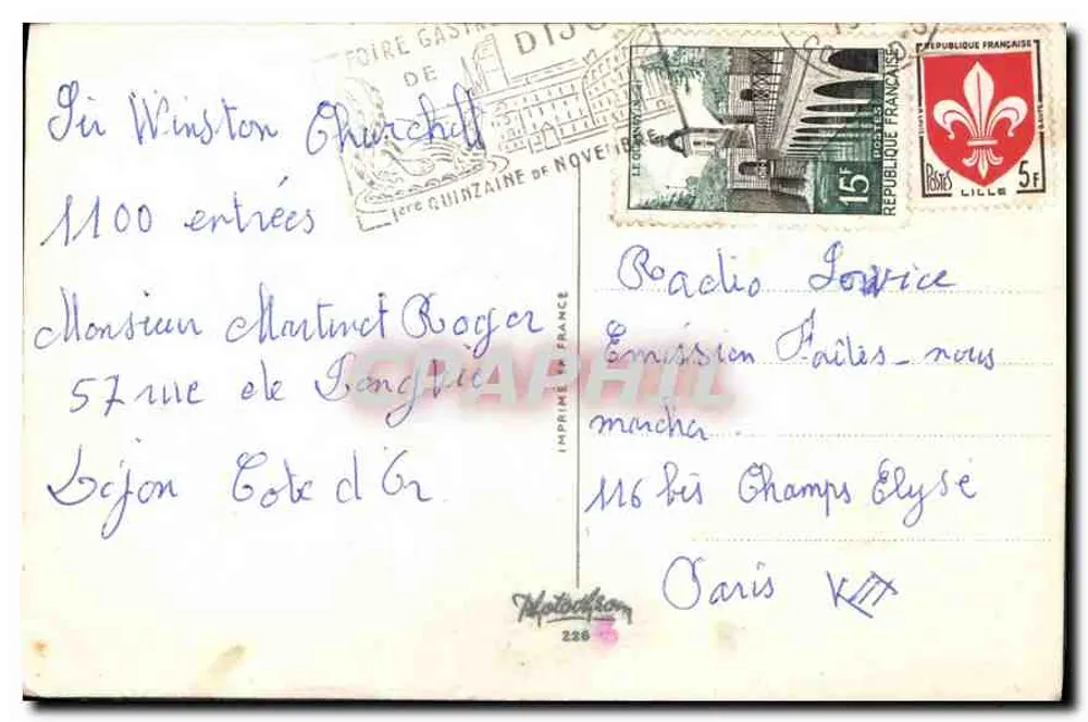 Panais em um cesto — ilustração assinada por O. Ognetti — editor desconhecido - Verso