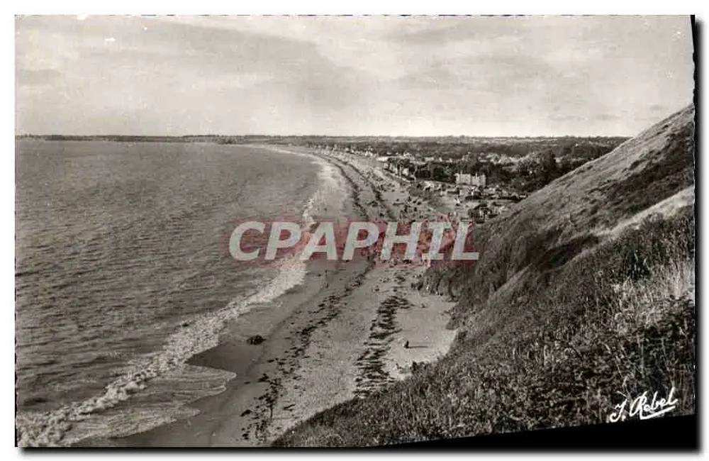 Carolles (Manche) — Der Strand von den Klippen aus gesehen — Éditions J. Rebel - Vorderseite