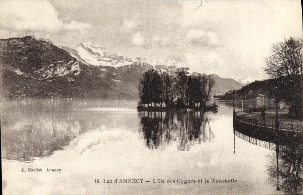 See Annecy — L'Île des Cygnes und la Tournette — A. Gardet Annecy - Vorderseite