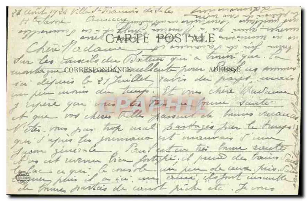See Annecy — L'Île des Cygnes und la Tournette — A. Gardet Annecy - Rückseite