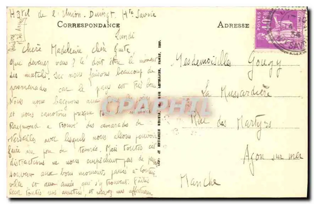Meer van Annecy — Kasteel van Duingt — LL 369 - Achterkant