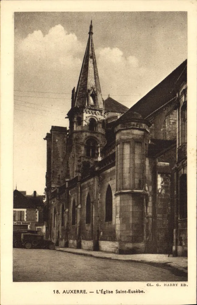 Auxerre — A Igreja de São Eusébio — CL. G. HARRY ED. - Frente