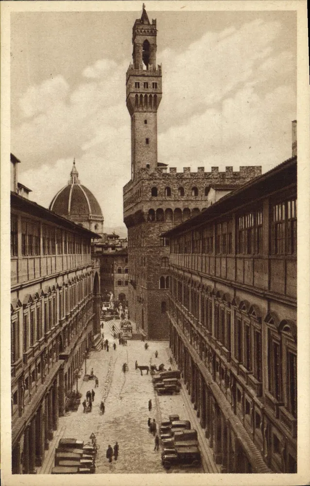 Florença - Porticos dos Uffizi — U.M.F. — n° 1934 - Frente