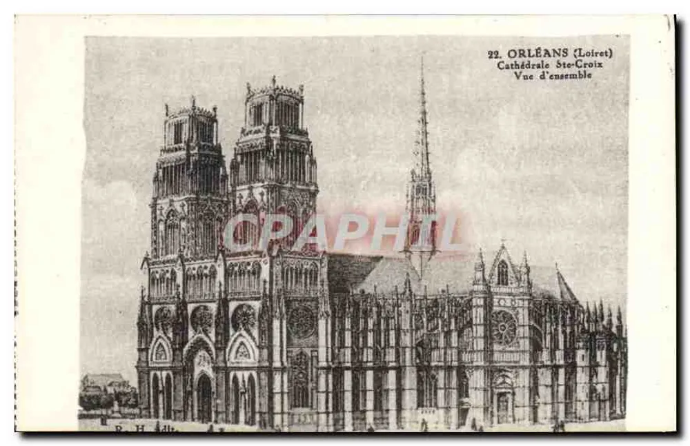 Orléans - Kathedrale Sainte-Croix - Übersicht - R. H. Hille, Nr. 22 - Vorderseite