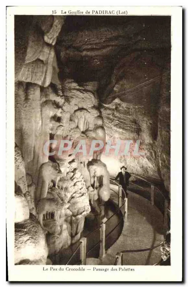 Der Gouffre de Padirac (Lot) — Le Pas du Crocodile — Passage des Palettes — Phototypie Hallo - Vorderseite