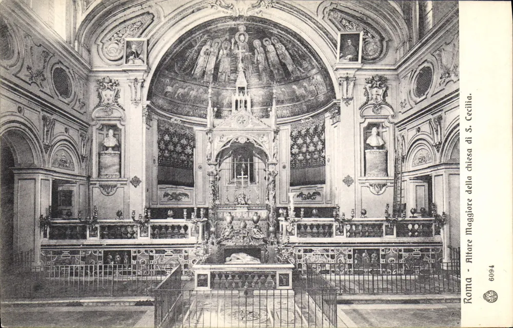 Altare Maggiore della chiesa di S. Cecilia — Rom — n° 6094 - Vorderseite