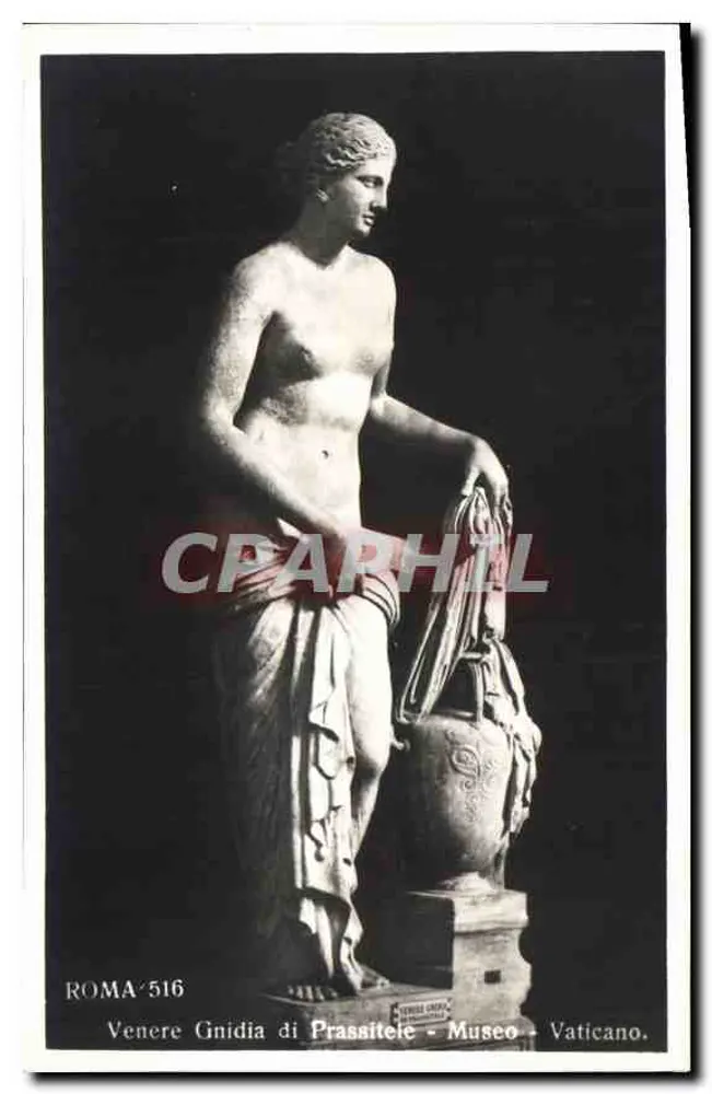 Venus von Praxiteles — Statue im Vatikanischen Museum — Ausgabe A. Traldi, Mailand - Vorderseite