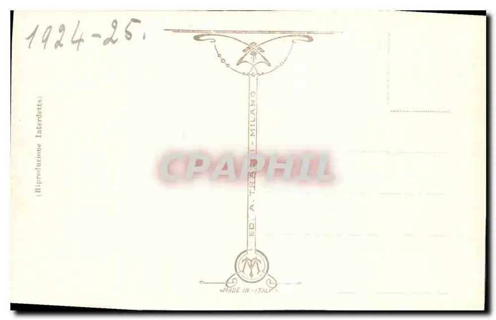 Kapitol Venedi — Kapitol Müzesi'ndeki heykel — A. Tratti, Milano basımı - Arka yüz