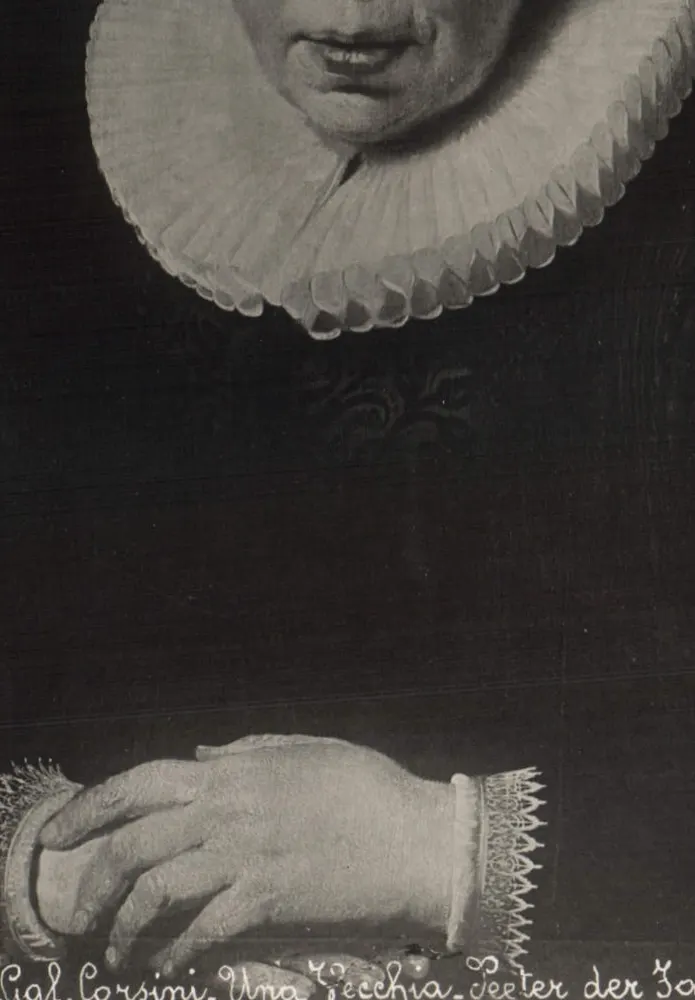 Portret van een oude vrouw — detail van een schilderij — uitgever P. E. Chauffourier, Rome - Voorkant