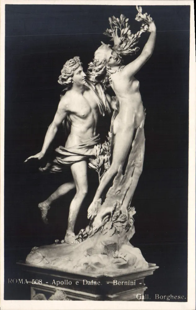 Apolo e Dafne — escultura de Bernini — Gall. Borghese, Roma - Frente