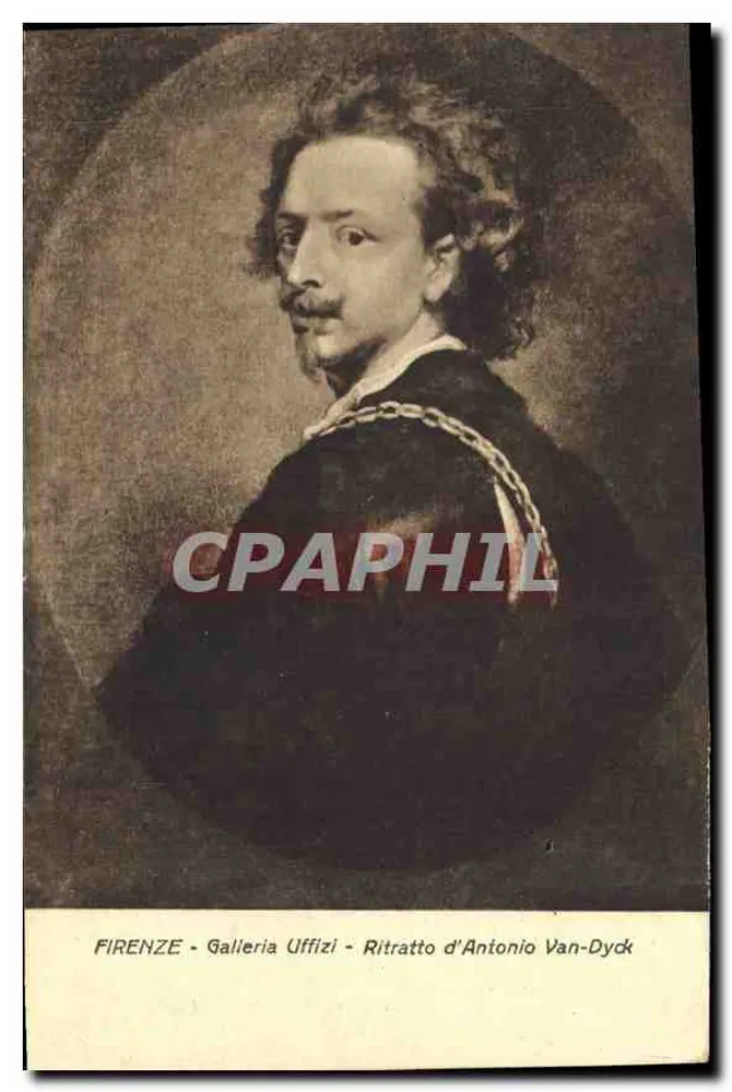 Porträt von Antonio Van-Dyck — Galerie Uffizi — Florenz - Vorderseite