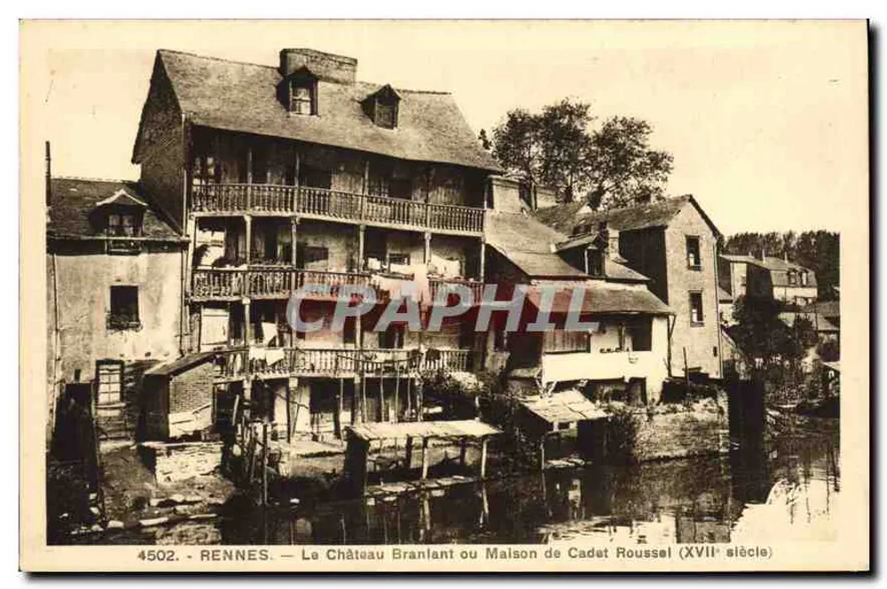 Rennes — Schloss Branlant oder Haus Cadet Roussel (17. Jahrhundert) - Vorderseite