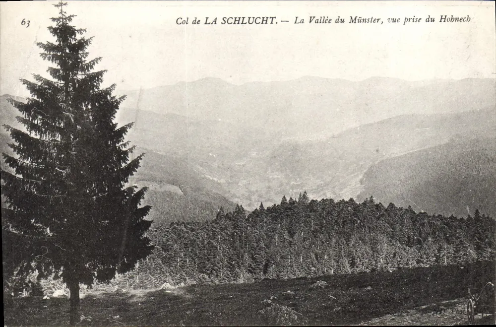 Schlucht Pass — Tal des Münster, Ansicht vom Hobnech — N.D. Fot. - Vorderseite