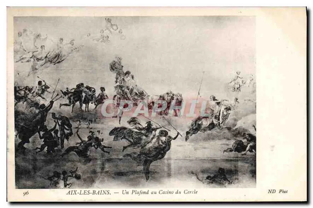 Aix-les-Bains — Ein Deckenbild im Casino du Cercle — ND Phot - Vorderseite