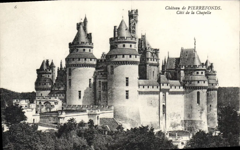Castillo de PIERREFONDS — Lado de la Capilla — editor no identificado, n.º de serie 6 - Anverso