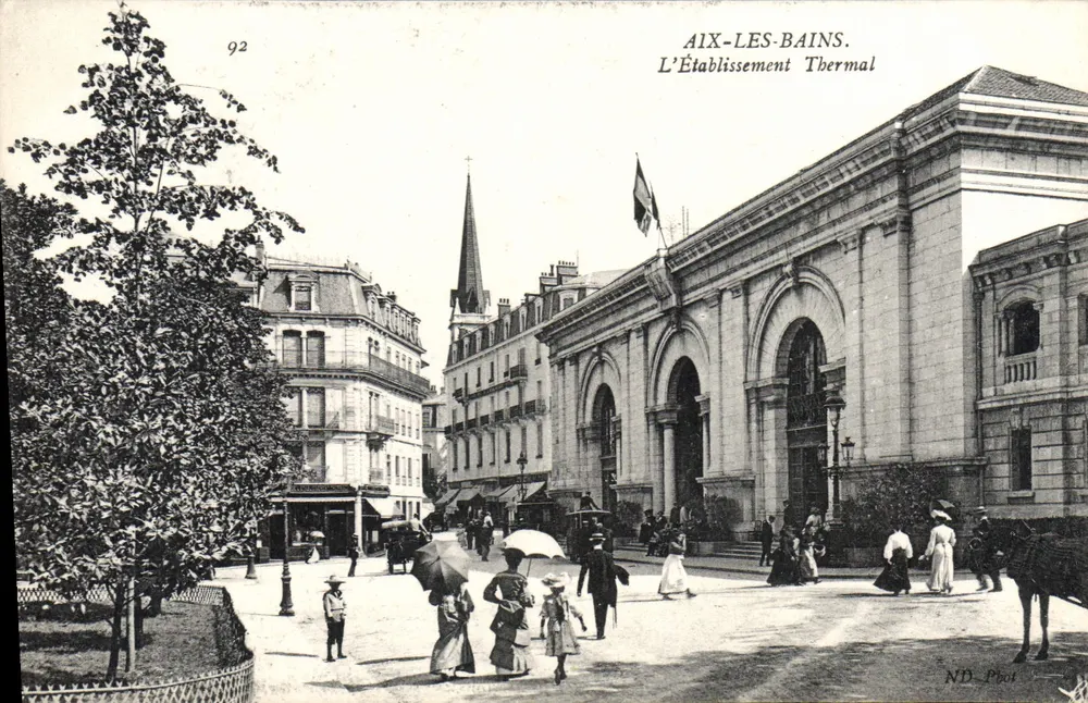 Aix-les-Bains. O Estabelecimento Termal — ND Piot, n° 92 - Frente