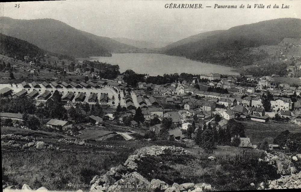 Gérardmer — Panorama der Stadt und des Sees — D. Rapp - Vorderseite