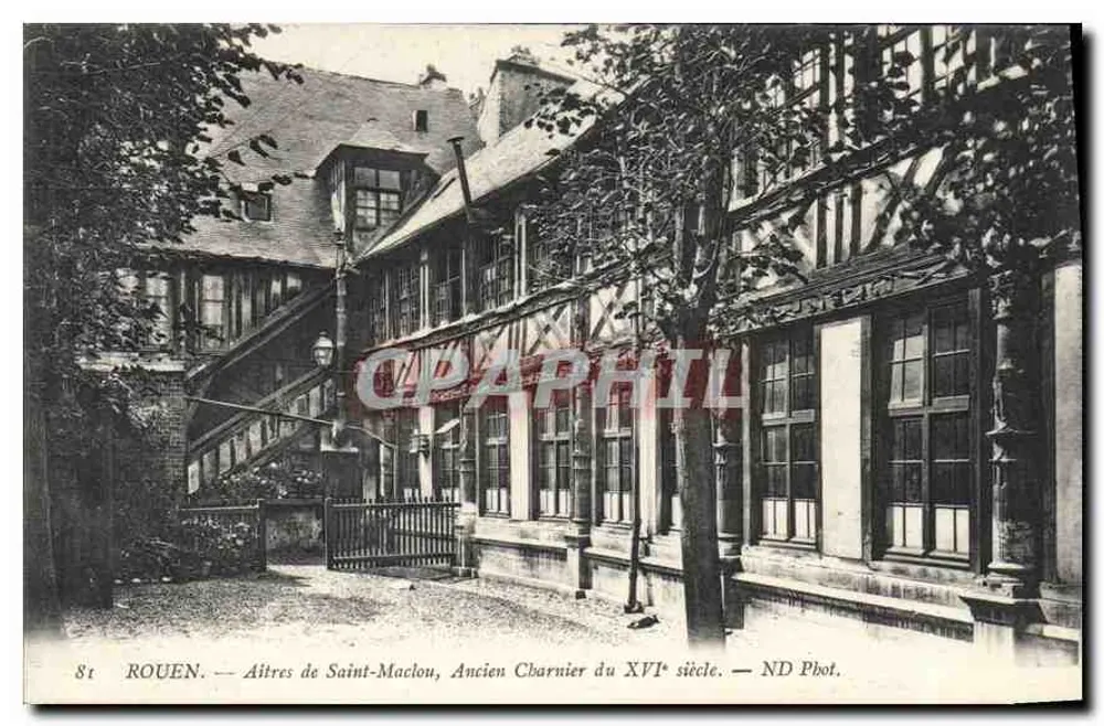 Rouen — Aîtres de Saint-Maclou, Alter Charnier des 16. Jahrhunderts — ND Fot. - Vorderseite
