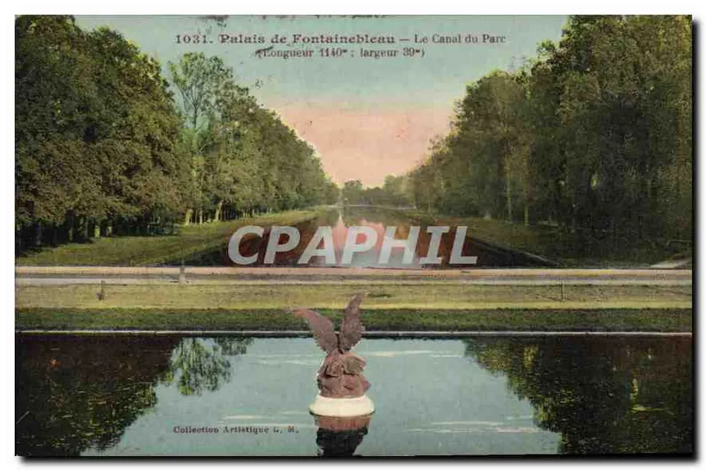 Schloss Fontainebleau — Der Parkkanal — Sammlung Artistique G. N. - Vorderseite