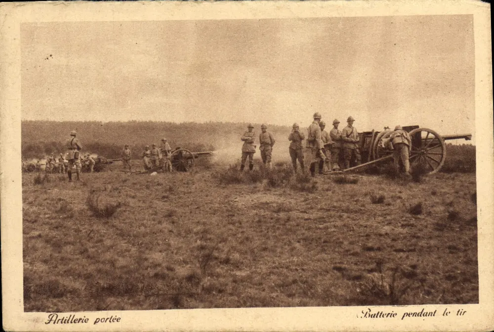 Feldartillerie — Batterie während des Schießens — Édit. Imp. d'Art. "HÉLIAS" (Bitche, Moselle) - Vorderseite
