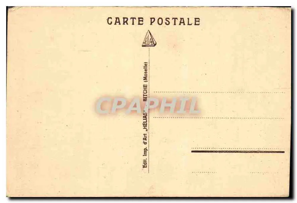 Feldartillerie — Batterie während des Schießens — Édit. Imp. d'Art. "HÉLIAS" (Bitche, Moselle) - Rückseite