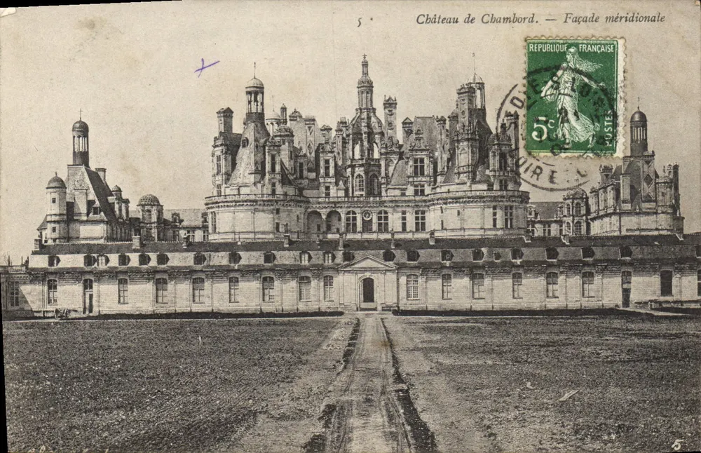 Castelo de Chambord — Facha meridional — Editor desconhecido, n°5 - Frente