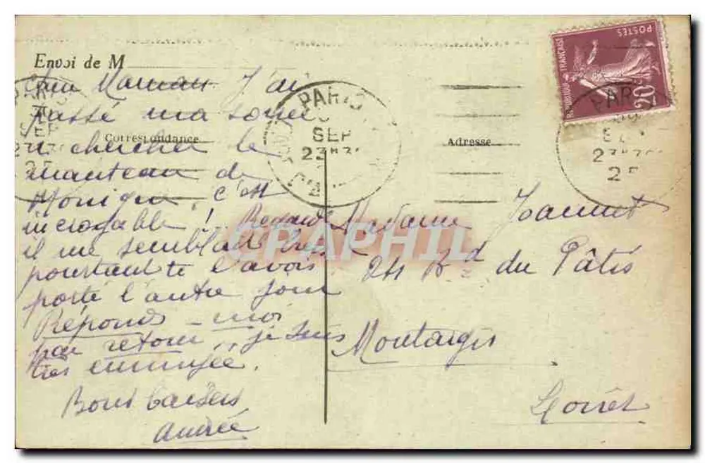 Paris — Unter dem Arc de Triomphe — Grab des 'Unbekannten Soldaten' — J. II. — n° 139 - Rückseite