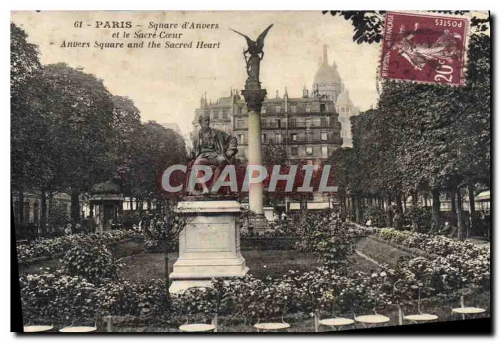 Paris - Square d'Anvers e o Sacré-Cœur — editor não visível, número de série 61 - Frente