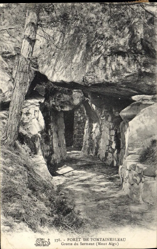Grotte du Serment (Mont Aigu) — Forêt de Fontainebleau — unbekannter Verlag, Nr. 378 - Vorderseite